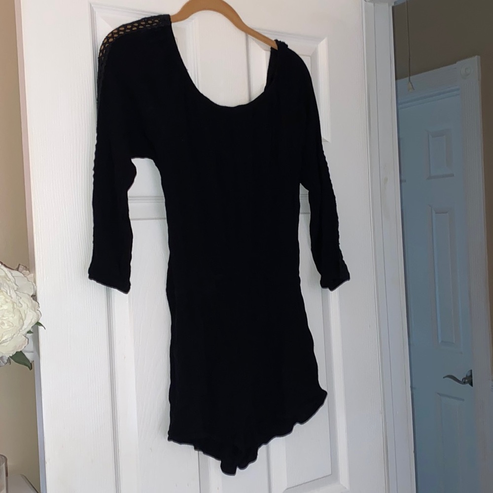 Black lace romper size L